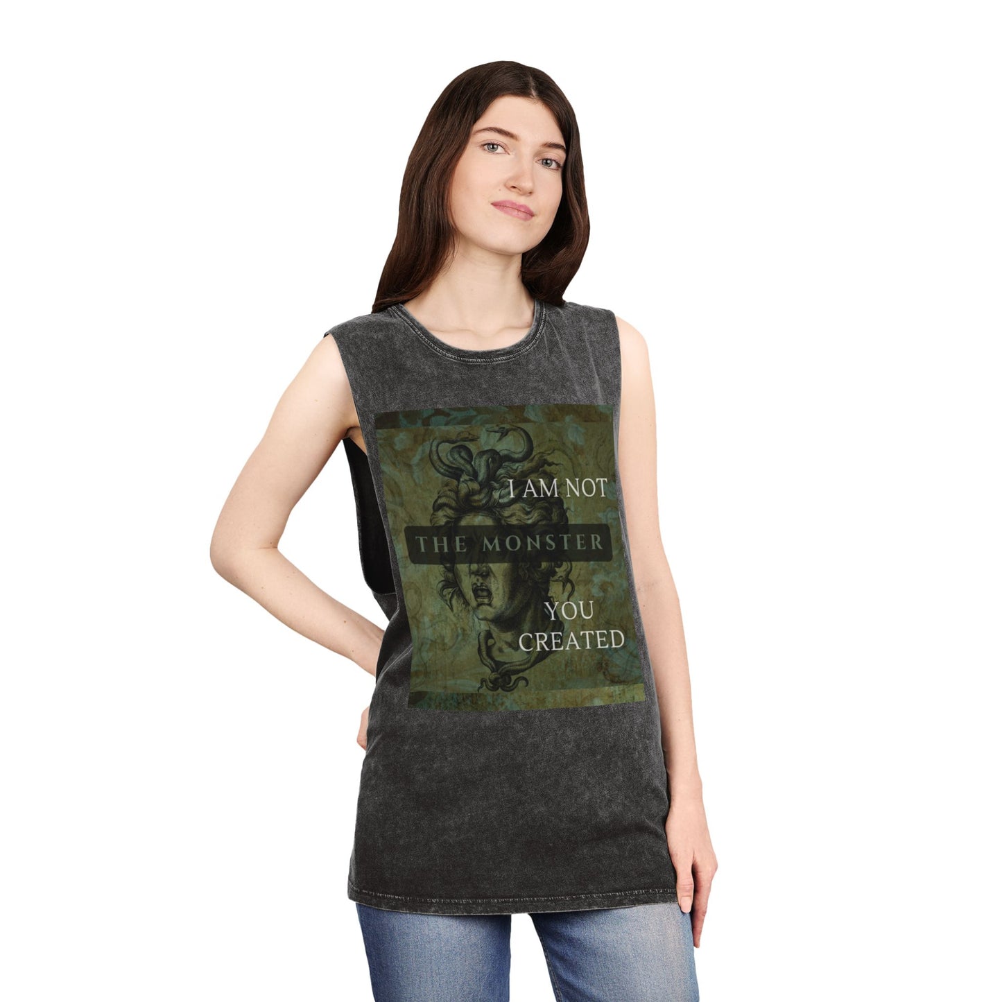 Unisex Stonewash Gorgon Tank Top