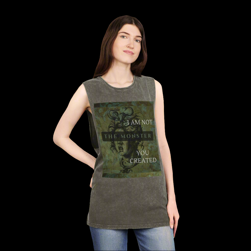 Unisex Stonewash Gorgon Tank Top