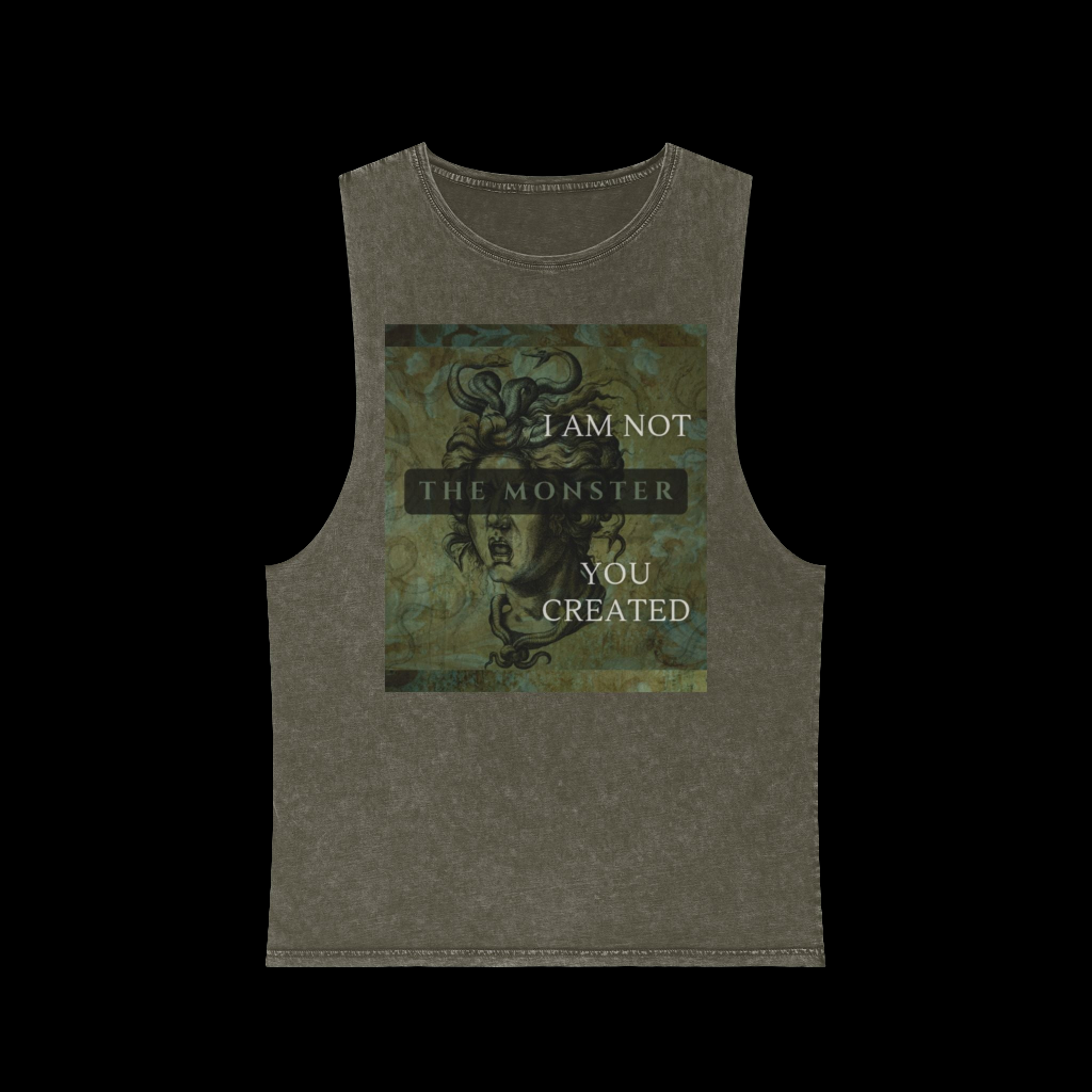 Unisex Stonewash Gorgon Tank Top