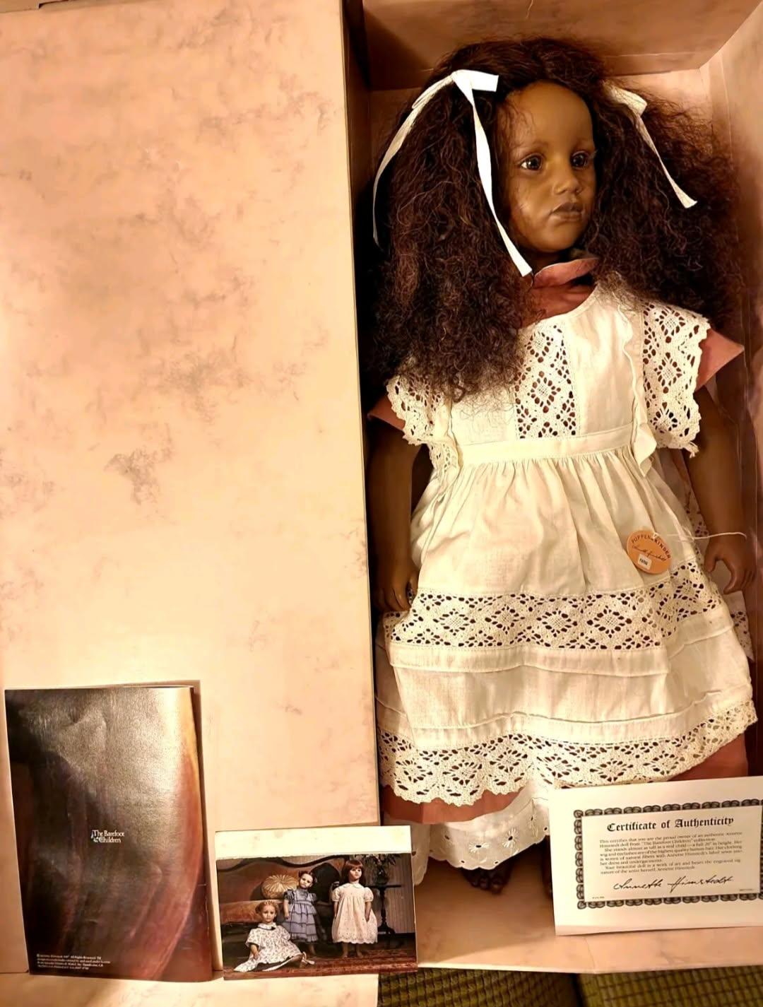 Voo Doo type Annette Himstedt 3809 Barefoot Children Fatou 26” Puppen Kinder Girl Doll COA