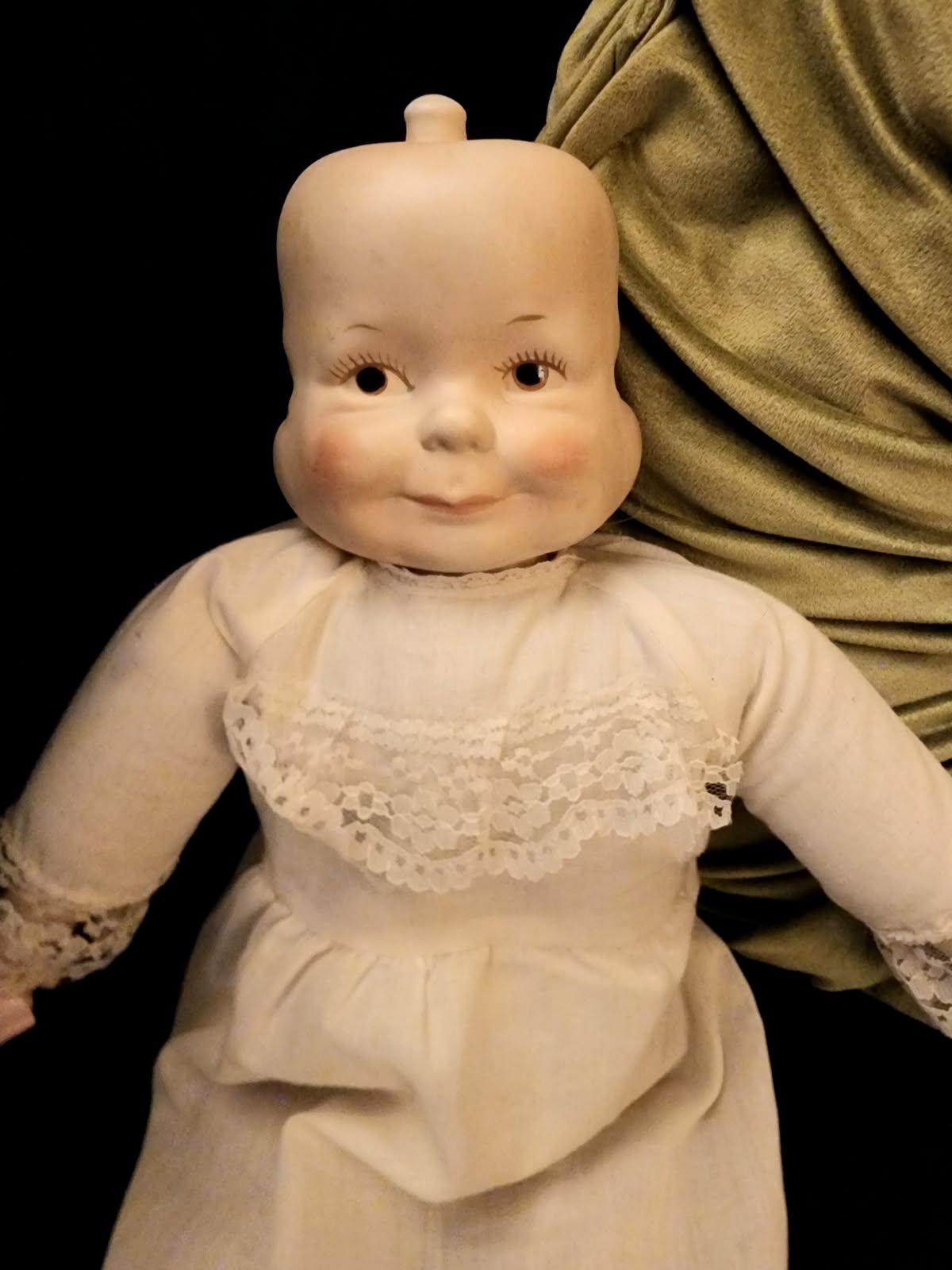 Large Antique Creepy 3 Face Doll