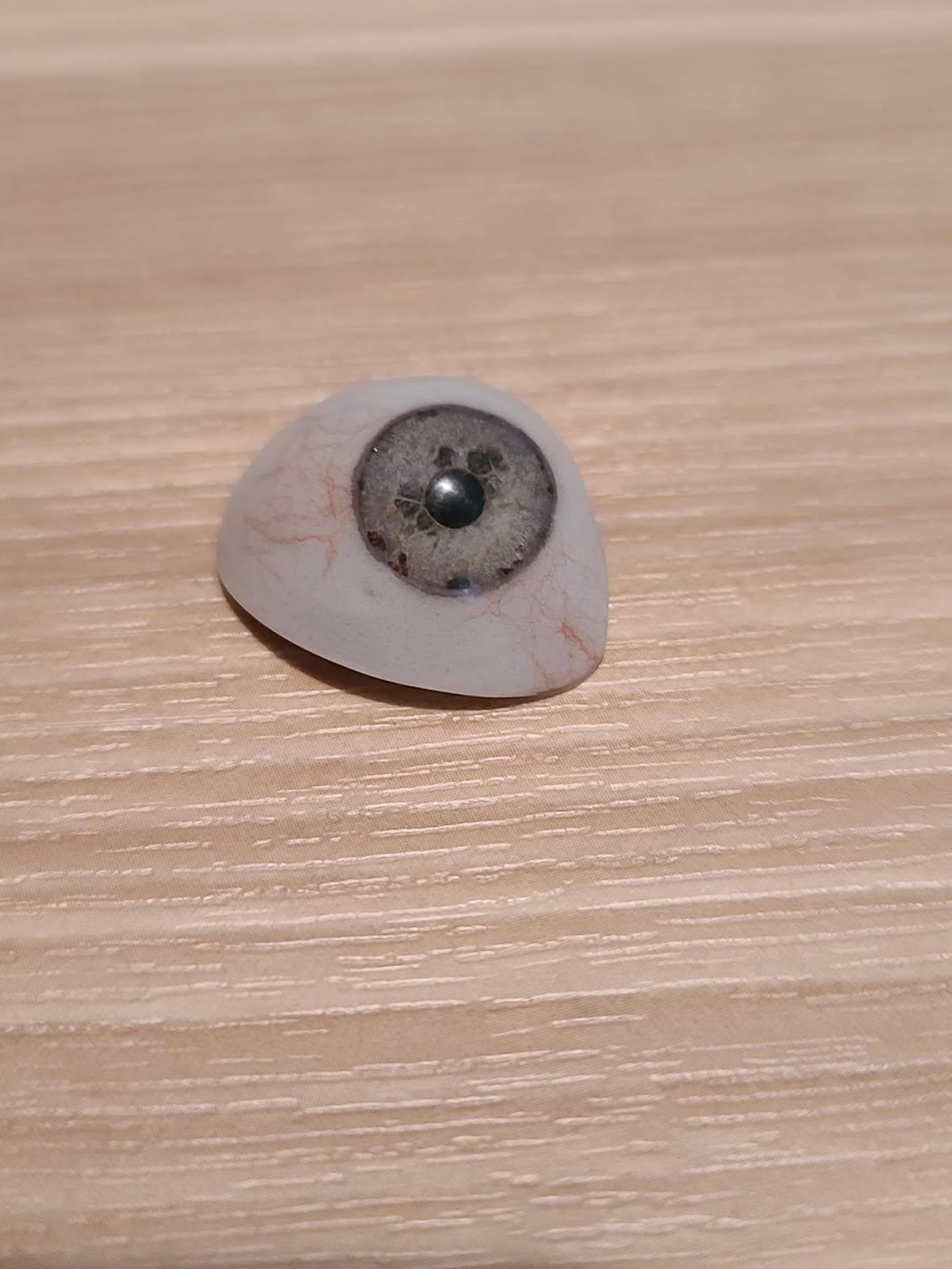 Rare Excavated 1890 Antique Human Glass Eye/Prosthetic German made